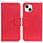 Funda de Cuero Cartera con Soporte Carcasa L27 para Apple iPhone 15 Plus Rojo