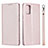 Funda de Cuero Cartera con Soporte Carcasa L27 para Samsung Galaxy A71 5G Oro Rosa