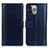 Funda de Cuero Cartera con Soporte Carcasa L28 para Apple iPhone 15 Pro Azul