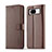 Funda de Cuero Cartera con Soporte Carcasa LC1 para Google Pixel 7a 5G Marron