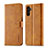 Funda de Cuero Cartera con Soporte Carcasa LC1 para Samsung Galaxy A04s Marron Claro