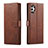 Funda de Cuero Cartera con Soporte Carcasa LC1 para Samsung Galaxy A13 4G Marron