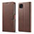 Funda de Cuero Cartera con Soporte Carcasa LC1 para Samsung Galaxy A22 5G Marron