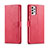 Funda de Cuero Cartera con Soporte Carcasa LC1 para Samsung Galaxy A23 4G Rosa Roja