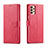 Funda de Cuero Cartera con Soporte Carcasa LC1 para Samsung Galaxy A33 5G Rosa Roja