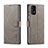 Funda de Cuero Cartera con Soporte Carcasa LC1 para Samsung Galaxy A53 5G Gris