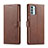 Funda de Cuero Cartera con Soporte Carcasa LC1 para Samsung Galaxy F23 5G Marron