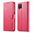 Funda de Cuero Cartera con Soporte Carcasa LC1 para Samsung Galaxy M32 4G Rosa Roja