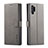 Funda de Cuero Cartera con Soporte Carcasa LC1 para Samsung Galaxy M32 5G Gris