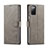 Funda de Cuero Cartera con Soporte Carcasa LC1 para Samsung Galaxy M52 5G Gris