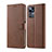 Funda de Cuero Cartera con Soporte Carcasa LC1 para Xiaomi Mi 12T 5G Marron