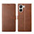 Funda de Cuero Cartera con Soporte Carcasa LC1 para Xiaomi Poco C65 Marron