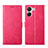 Funda de Cuero Cartera con Soporte Carcasa LC1 para Xiaomi Poco C65 Rosa Roja