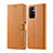 Funda de Cuero Cartera con Soporte Carcasa LC1 para Xiaomi Redmi Note 11S 5G Marron Claro