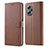 Funda de Cuero Cartera con Soporte Carcasa LC1 para Xiaomi Redmi Note 12T Pro 5G Marron