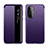 Funda de Cuero Cartera con Soporte Carcasa LF1 para Huawei P50 Morado