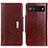 Funda de Cuero Cartera con Soporte Carcasa M01L para Google Pixel 6a 5G Marron