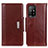 Funda de Cuero Cartera con Soporte Carcasa M01L para Oppo A94 5G Marron