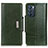 Funda de Cuero Cartera con Soporte Carcasa M01L para Oppo Reno6 5G Verde