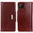 Funda de Cuero Cartera con Soporte Carcasa M01L para Samsung Galaxy A22 4G Marron