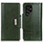 Funda de Cuero Cartera con Soporte Carcasa M01L para Samsung Galaxy S22 Ultra 5G Verde