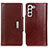 Funda de Cuero Cartera con Soporte Carcasa M01L para Samsung Galaxy S24 Plus 5G Marron