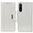 Funda de Cuero Cartera con Soporte Carcasa M01L para Sony Xperia 1 V Blanco