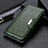 Funda de Cuero Cartera con Soporte Carcasa M01L para Sony Xperia Ace II SO-41B Verde