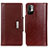 Funda de Cuero Cartera con Soporte Carcasa M01L para Xiaomi Redmi Note 10 JE 5G Marron