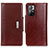 Funda de Cuero Cartera con Soporte Carcasa M01L para Xiaomi Redmi Note 11 5G Marron