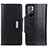 Funda de Cuero Cartera con Soporte Carcasa M01L para Xiaomi Redmi Note 11 5G Negro