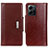 Funda de Cuero Cartera con Soporte Carcasa M01L para Xiaomi Redmi Note 12 4G Marron