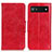 Funda de Cuero Cartera con Soporte Carcasa M02L para Google Pixel 6a 5G Rojo