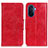 Funda de Cuero Cartera con Soporte Carcasa M02L para Huawei Enjoy 50 Rojo