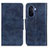 Funda de Cuero Cartera con Soporte Carcasa M02L para Huawei Nova Y70 Azul