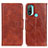 Funda de Cuero Cartera con Soporte Carcasa M02L para Motorola Moto E20 Marron