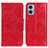 Funda de Cuero Cartera con Soporte Carcasa M02L para Motorola Moto E22 Rojo