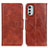 Funda de Cuero Cartera con Soporte Carcasa M02L para Motorola Moto E32s Marron