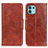 Funda de Cuero Cartera con Soporte Carcasa M02L para Motorola Moto Edge 20 Lite 5G Marron