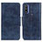 Funda de Cuero Cartera con Soporte Carcasa M02L para Motorola Moto G Pure Azul