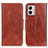 Funda de Cuero Cartera con Soporte Carcasa M02L para Motorola Moto G53j 5G Marron