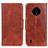 Funda de Cuero Cartera con Soporte Carcasa M02L para Nokia C200 Marron