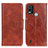 Funda de Cuero Cartera con Soporte Carcasa M02L para Nokia C21 Plus Marron