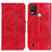 Funda de Cuero Cartera con Soporte Carcasa M02L para Nokia C21 Plus Rojo