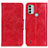 Funda de Cuero Cartera con Soporte Carcasa M02L para Nokia C31 Rojo