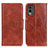 Funda de Cuero Cartera con Soporte Carcasa M02L para Nokia C32 Marron