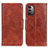 Funda de Cuero Cartera con Soporte Carcasa M02L para Nokia G21 Marron