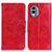 Funda de Cuero Cartera con Soporte Carcasa M02L para Nokia X30 5G Rojo
