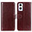 Funda de Cuero Cartera con Soporte Carcasa M02L para OnePlus Nord N20 5G Marron