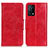 Funda de Cuero Cartera con Soporte Carcasa M02L para Oppo K9 5G Rojo